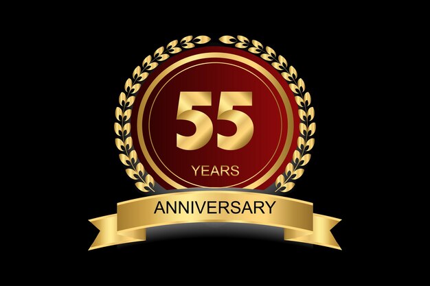 57 años aniversario vector icono logo Elemento de diseño con estilo gráfico moderno