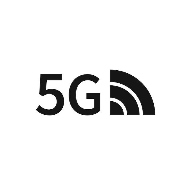 5g icono tecnología de internet Ilustración de vector aislado en plano