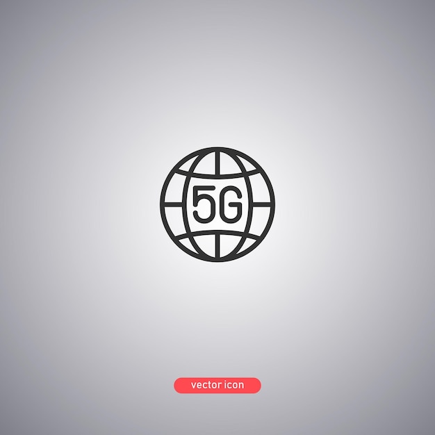 5g_planet_icon ilustración vectorial