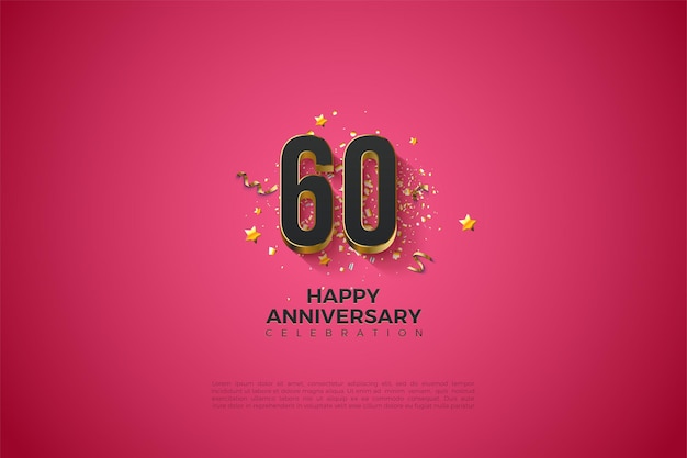 60 Aniversario con revestimiento numérico de oro macizo
