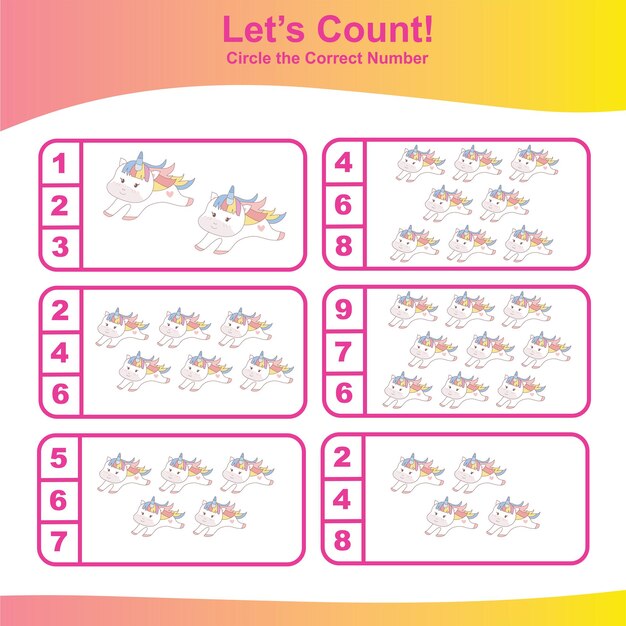 64 Unicornio Vamos a contar