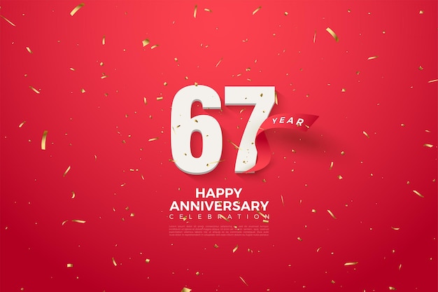 67 aniversario con blanco puro.