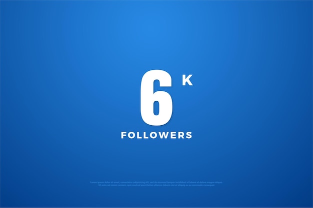 6k seguidores con diseño simple