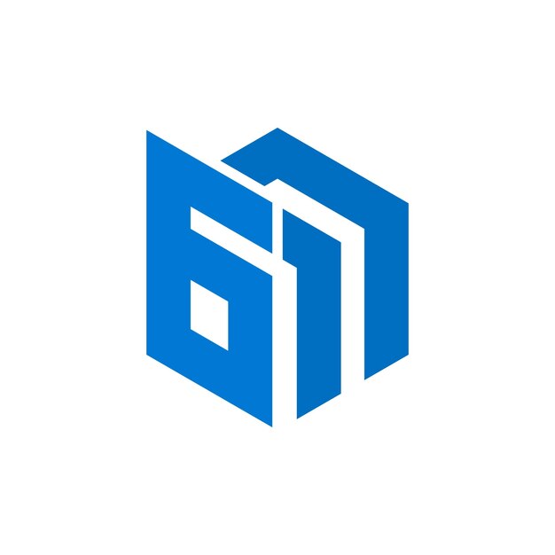 6M GM hexágono logo icono vector ilustración