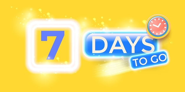 7 días para ir plantilla de diseño de banner