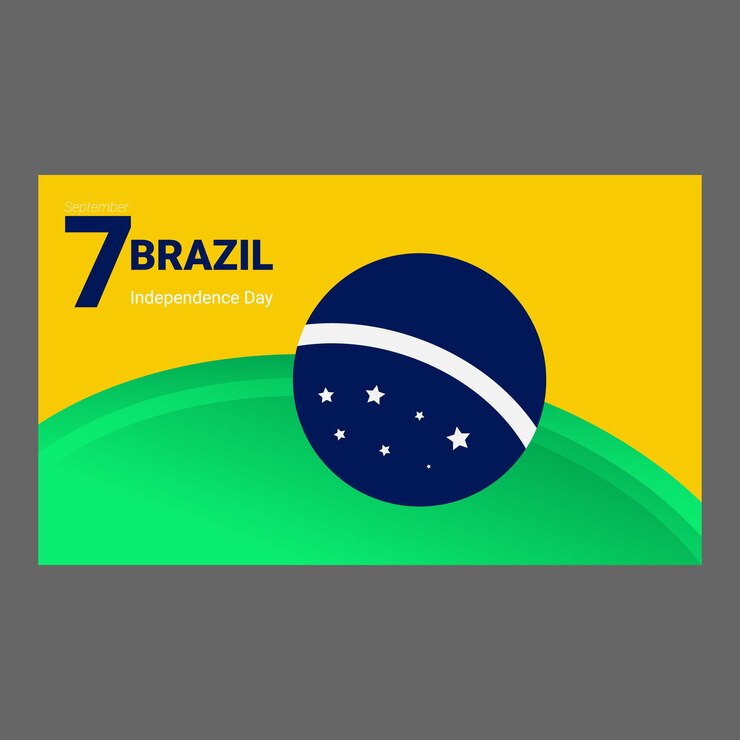 Vector 7 de septiembre día de la independencia de brasil
