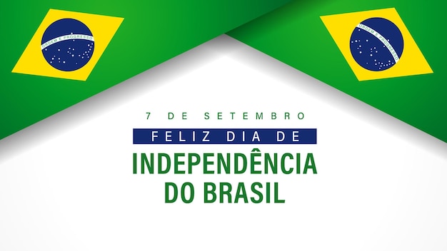 7 de septiembre Feliz Día de la Independencia de Brasil pancarta creativa con marco de bandera en 3D