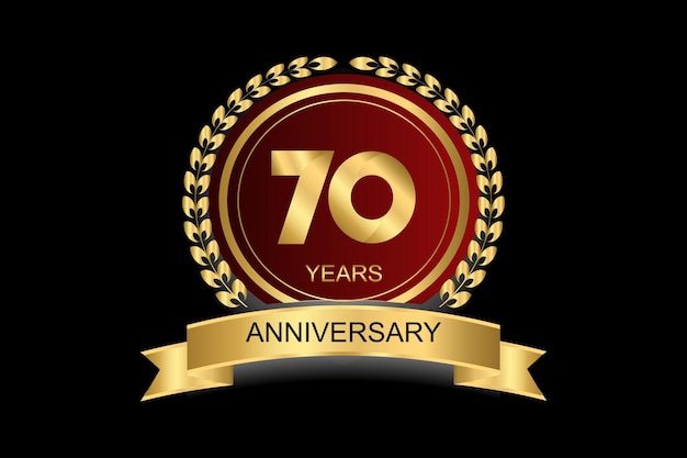 70 años aniversario vector icono logo Elemento de diseño con estilo gráfico moderno