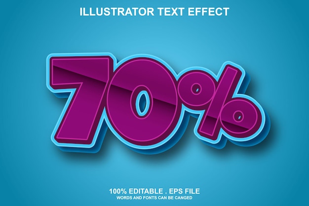 Vector 70 efectos de texto editables