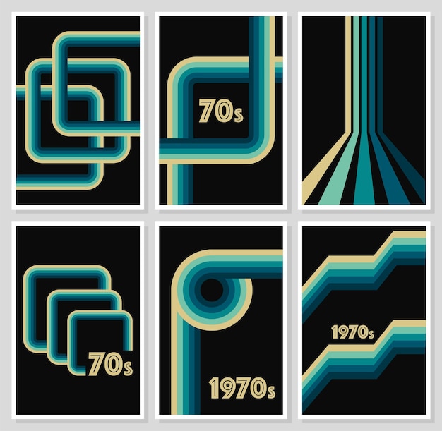 70 s retro rayas de arco iris sin fisuras ilustración de stock vectorial