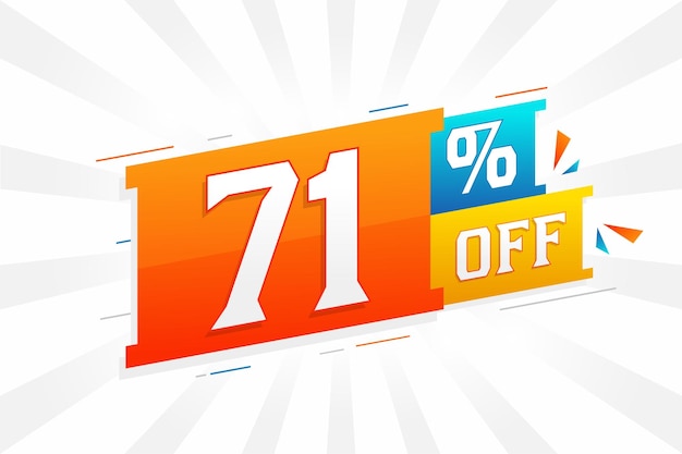71 por ciento de descuento en 3D Diseño de campañas promocionales especiales 71 de ofertas de descuento 3D para venta y comercialización
