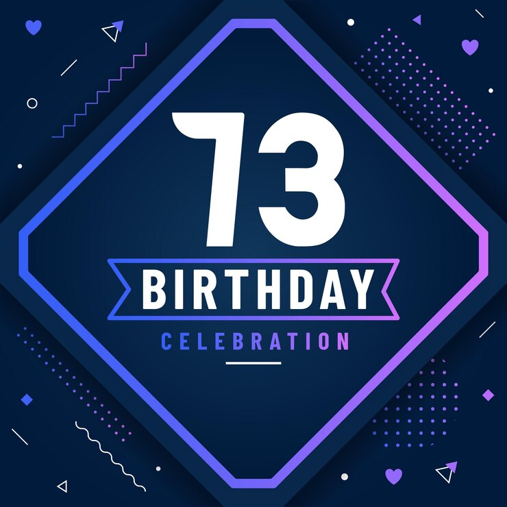 Vector 73 años tarjeta de saludos de cumpleaños 73 cumpleaños celebración fondo vector gratis
