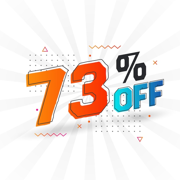 73 por ciento de descuento en 3D Diseño de campañas promocionales especiales 73 de oferta de descuento 3D para venta y comercialización