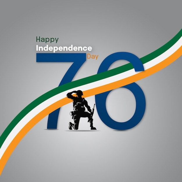 Vector 75 años feliz día de la independencia india vector plantilla diseño ilustración diseño publicación en redes sociales