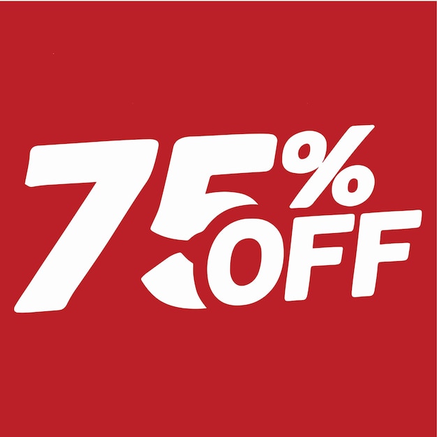 75 Descuento Etiquetas de venta conjunto de insignias vectoriales plantilla Signo de precio de oferta de venta Símbolo de oferta especial