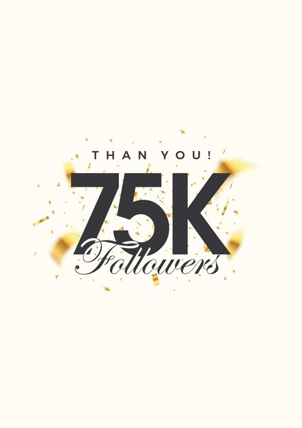 75k seguidores número de carteles de saludo pancartas para publicaciones en redes sociales