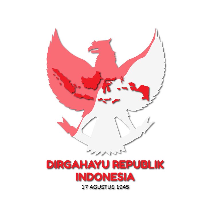 77.a ilustración del diseño del cartel del día de la independencia de indonesia