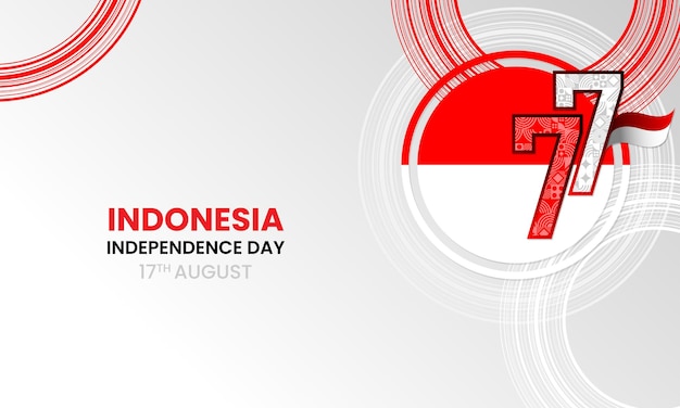 77.o fondo de la bandera del día de la independencia de Indonesia