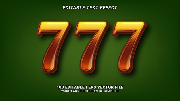 777 efecto de texto