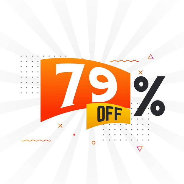 79% de descuento especial 79% de venta de gráficos vectoriales de campañas publicitarias
