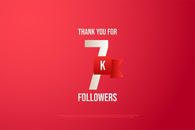 7k seguidores con hermosa cinta roja