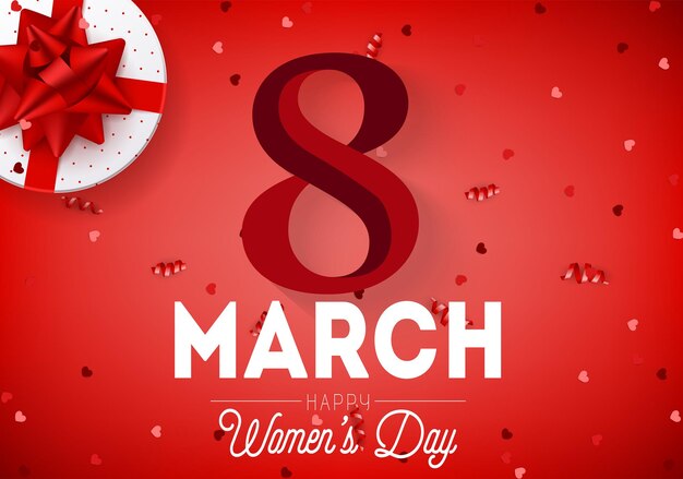 Vector 8 de marzo día internacional de la mujer feliz