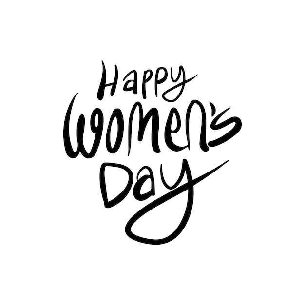 8 de marzo, Feliz Día de la Mujer Letras vector Diseño de logotipo para tarjeta de felicitación, pancarta, afiche, social