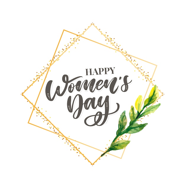 8 de marzo. tarjeta de felicitación del día de la mujer feliz