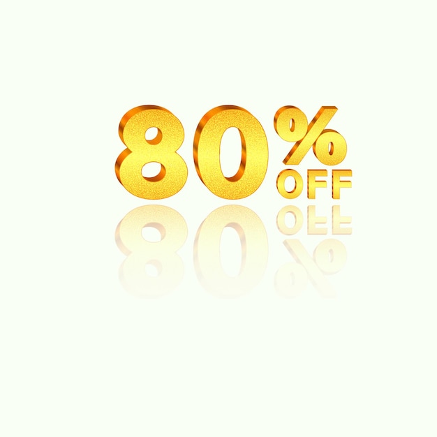80 descuento en composición creativa Símbolo de venta 3D Venta de pancartas y carteles Ilustración vectorial