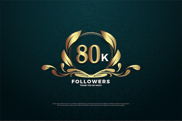 80k seguidores con número en símbolos encantadores