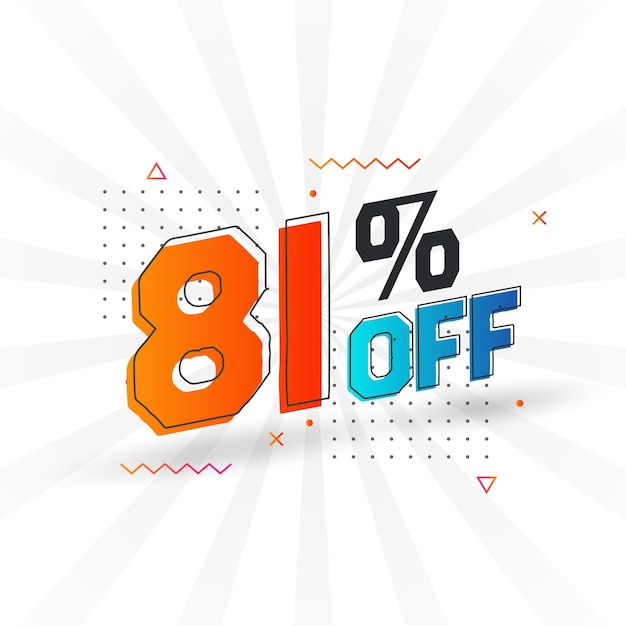 81 por ciento de descuento en 3D Diseño especial de la campaña promocional 81 de la oferta de descuento 3D para venta y comercialización