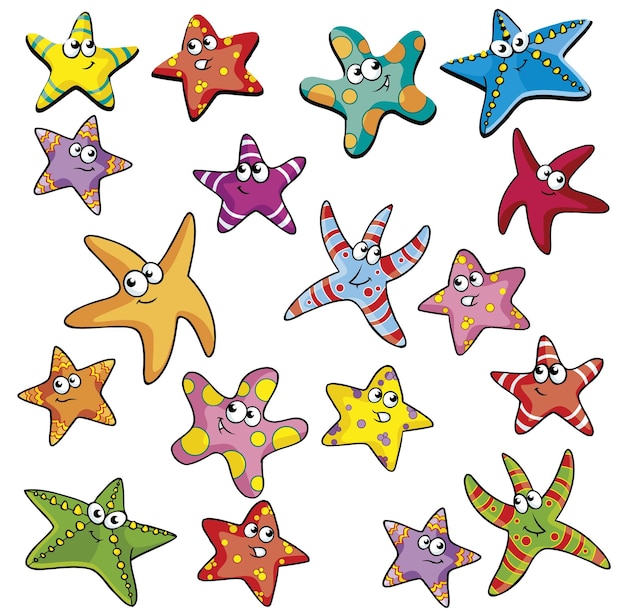 Vector 8367 todas las estrellas de mar