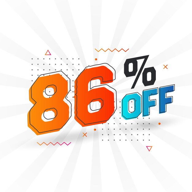 86 por ciento de descuento en 3D Diseño especial de la campaña promocional 86 de la oferta de descuento de 3D para venta y comercialización