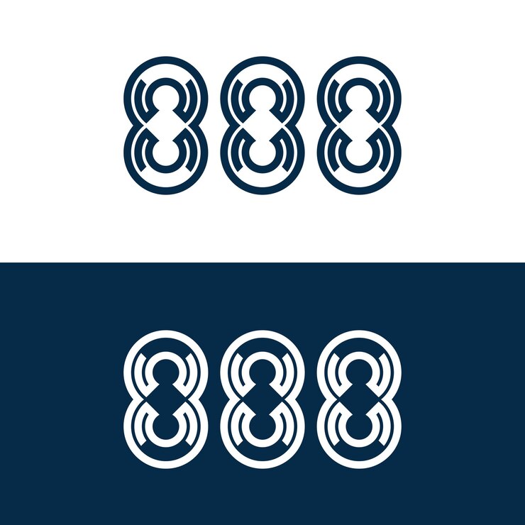 Vector 888 diseño de logotipo vectorial