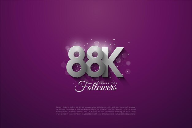 88k seguidores con números 3d