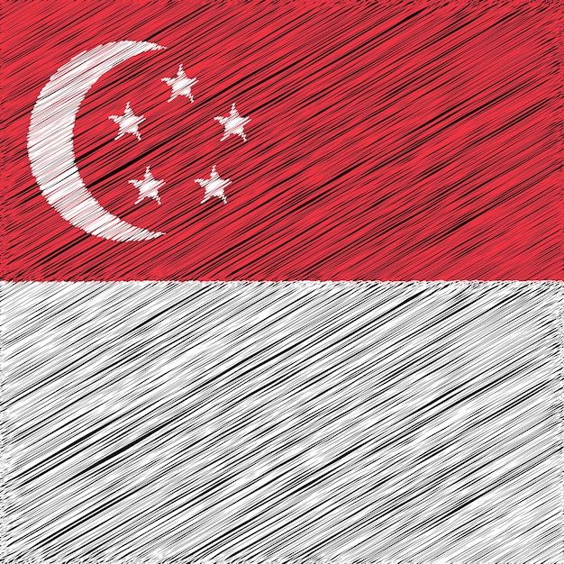 9 de agosto Diseño de la bandera del día nacional de Singapur