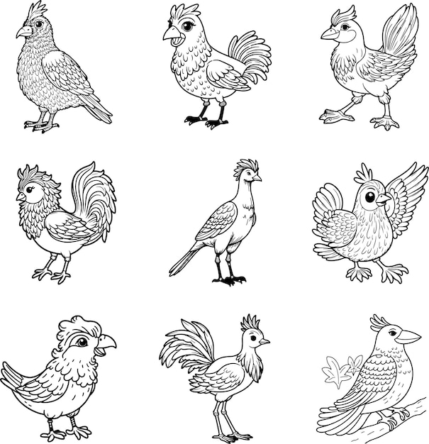 9 iconos establecidos en 4000x4000 px plantilla