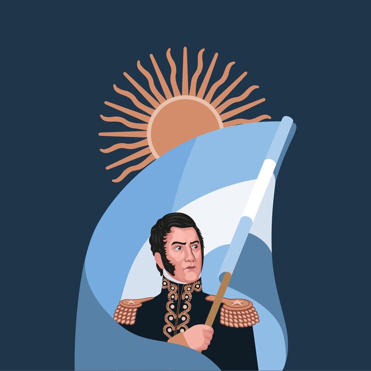 Vector 9 de julio de 1816 independencia argentina seamos libres lo de mas no importa nada san martín