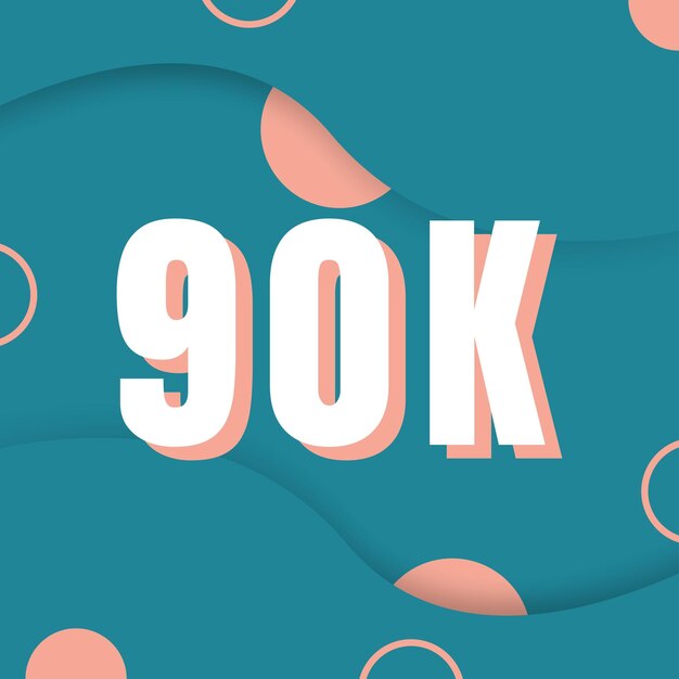 90K seguidores de diseño de fondo de redes sociales