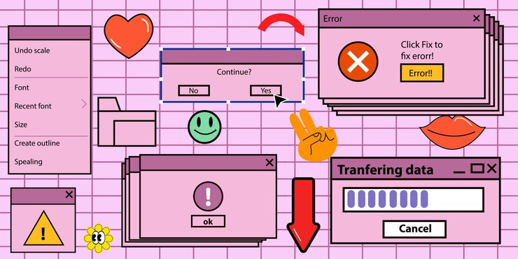 90s retro vaporwave nostálgico computadora ui íconos de la década de los noventa