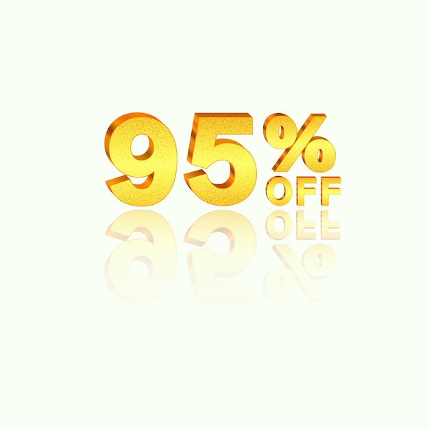 95 descuento en composición creativa Símbolo de venta 3D Venta de pancartas y carteles Ilustración vectorial