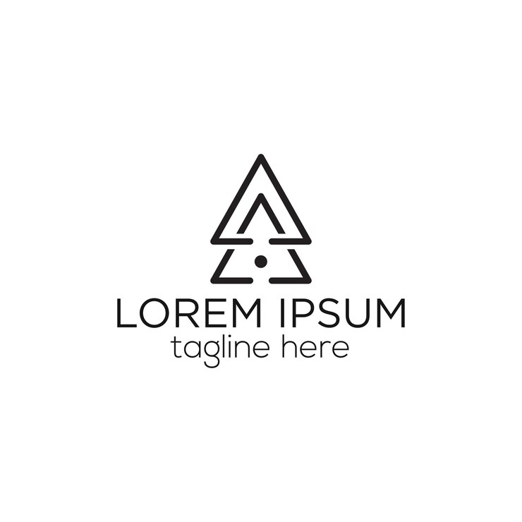 Vector aa carta línea de ropa logotipo ropa moderna logotipo tienda de mercancías de tela diseño de logotipo plantilla vectorial