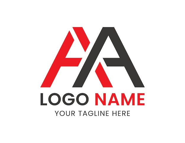 AA Diseño de logotipo Tipografía vectorial y concepto de logotipo de letras creativas