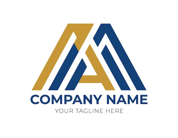 AA Diseño de logotipo Tipografía vectorial y concepto de logotipo de letras creativas