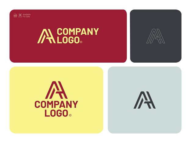 AA inicial creativo último logotipo