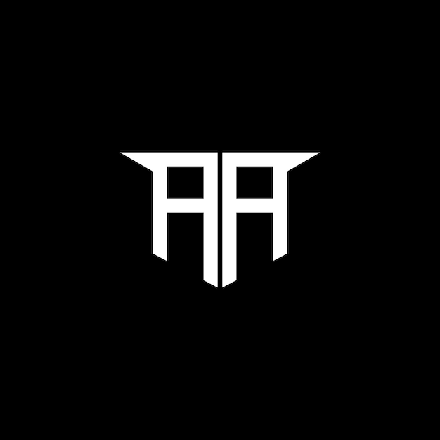 AA Logotipo de construcción moderna con diseño simétrico