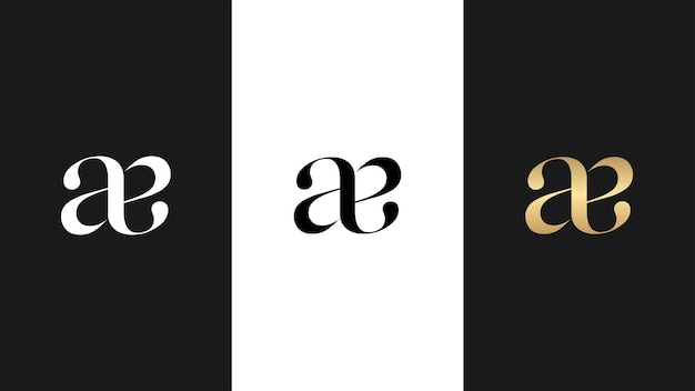AA logotipo invertido Un logotipo en minúsculas