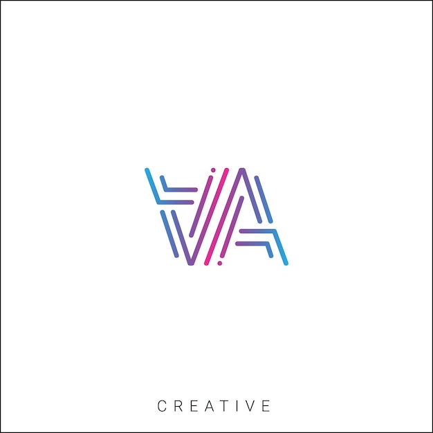 AA Logotipo posterior plantilla vectorial monograma colorido símbolo fuente logotipo diseño moderno basado en inicial LOGO