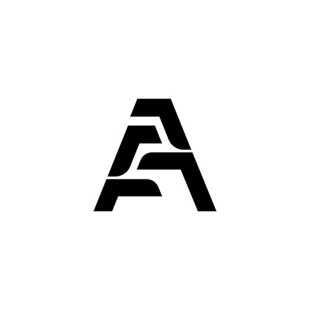 AA Monogram Logo Design letra texto nombre símbolo monocromo logotipo alfabeto carácter simple logo