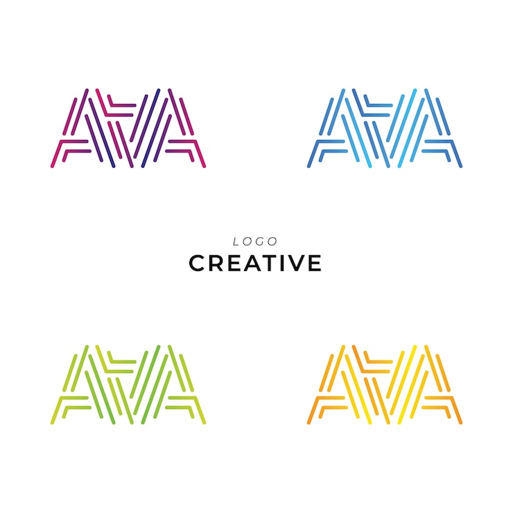 Vector aaa diseño creativo de logotipo branding diseño de logotipo ilustración vectorial diseño moderno diseño de monograma